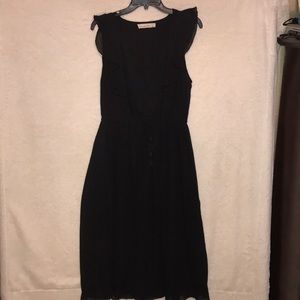 Beautiful Abercrombie black ruffled midi dress
